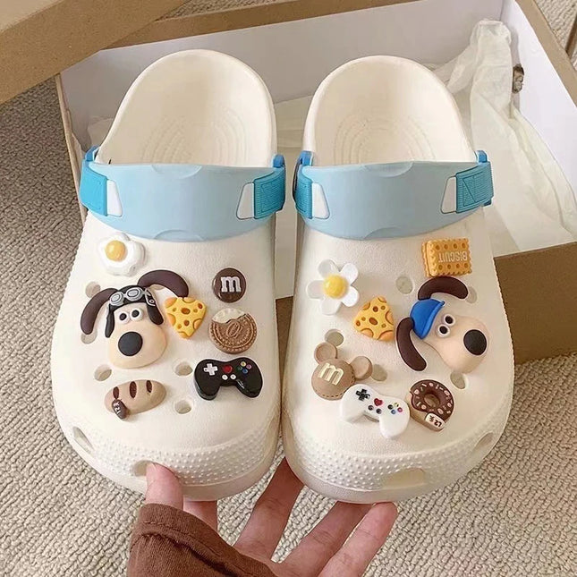 1 Set 14pcs Cute Dogs Shoe Charms Accessories Boys Girls Sandals