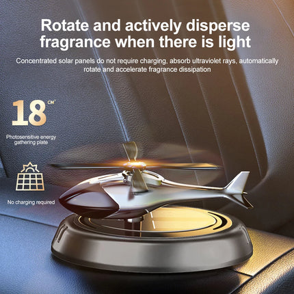 Solar Powered Rotation Helicopter Solar Aromatherapy Car Air Freshener