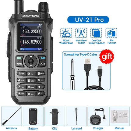 Baofeng UV 21 Pro Wireless Copy Frequency Walkie Talkie Long Range