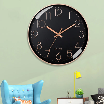 8 Inch Quartz Wall Clock Simple Mute Clock Hole-free Cubic Digital