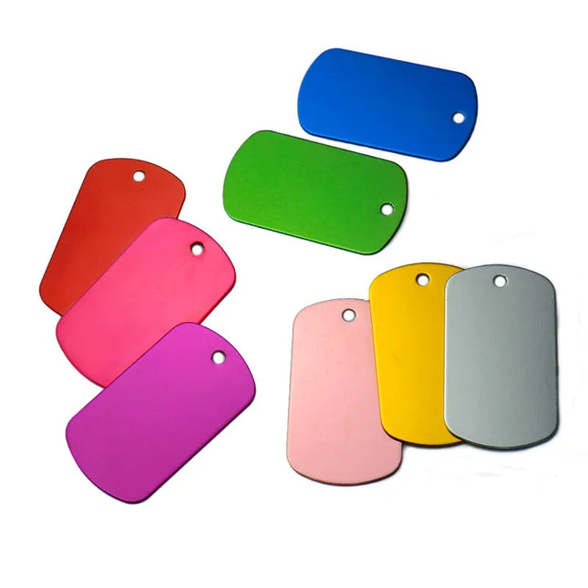 20Pcs Pet Id Dog Tag Aluminum Military Army ID Tag Name Blank Dog Tags