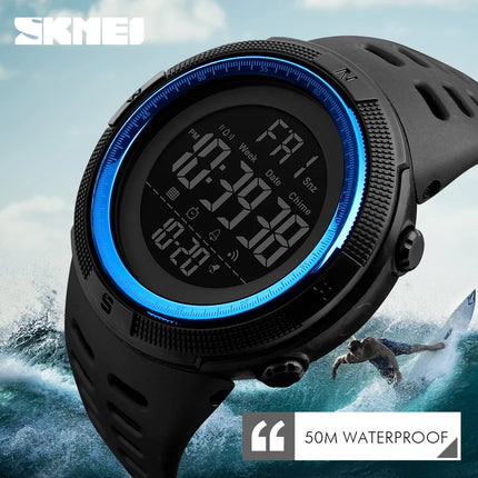 SKMEI 1251 Sports Digital Watch for Men Waterproof Military Electronic