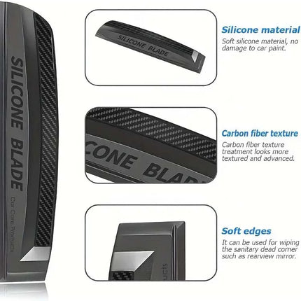 1pc Non-Scratch Wiper, Soft Silicone Handy Squeegee, Car Glass Window