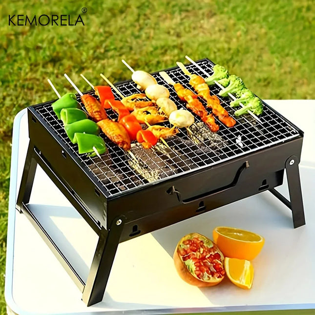 Portable BBQ Charcoal Grill Stainless Steel Small Mini BBQ Tool Kit