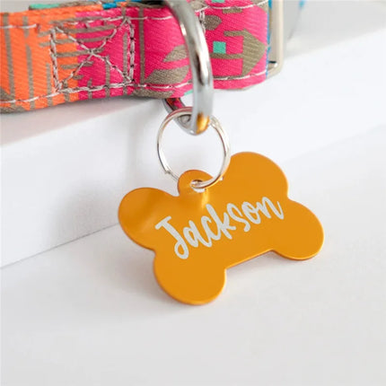 Personalized Pet ID Tag Dog Cat Nameplate Address Number Aluminum