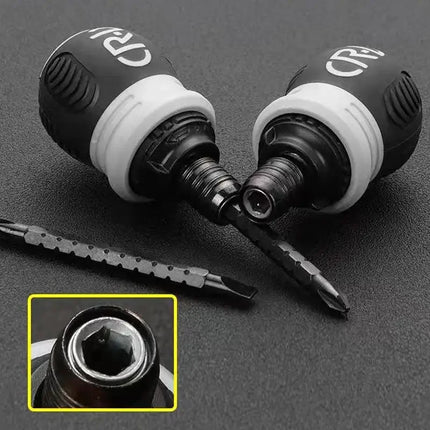 Mini Ratchet Screwdriver Magnetic Phillips Slotted Labor Saving