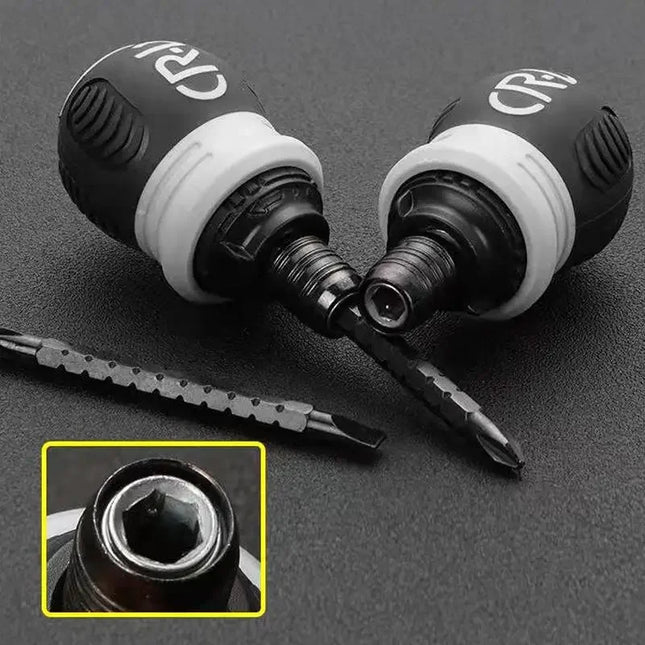 Mini Ratchet Screwdriver Magnetic Phillips Slotted Labor Saving