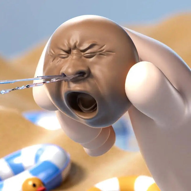 Creative Facial Yawning Water Spray Toy Funny Ornament Pinching