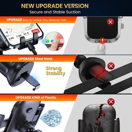 Car Phone Holder Mount,TOPK Upgrade Auto Locking Universal Phone Stand