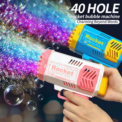 40 Hole Bubble Machine Fully Automatic Bubble Blowing Light Outdoor