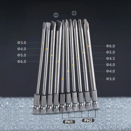 Screwdriver Set Strong Magnetic Batch Head Steel Slotted Phillips