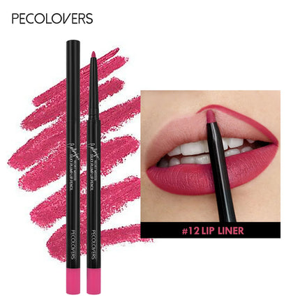 Waterproof Matte Lipliner Pencil Red Contour Tint Lipstick Long