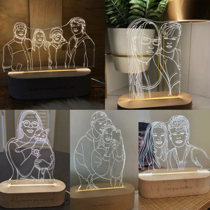 Dropshipp Personalized 3D Photo Lamp Engraving Base Custom Valentine's