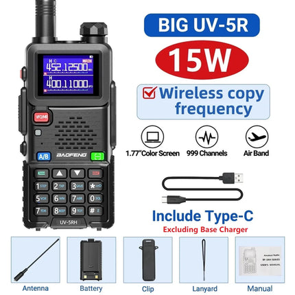 Baofeng UV 5RH 10W Air Band Walkie Talkie Long Range Wirless Copy