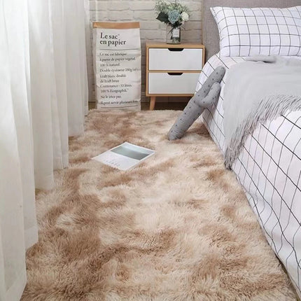 Soft Area Rugs Bedroom Carpet Fluffy Non-slip Tie-Dyed Fuzzy Shag
