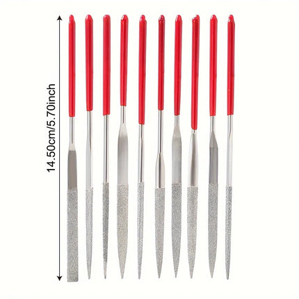 10Pcs Diamond Needle File Set For Jewelry Metal Wood Ceramic Glass