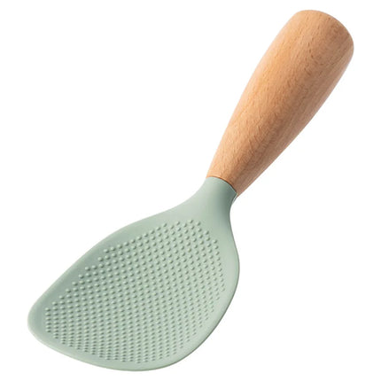 NEW Silicone Spatula Non Stick Pan Wooden Handle Silicone Vegetable
