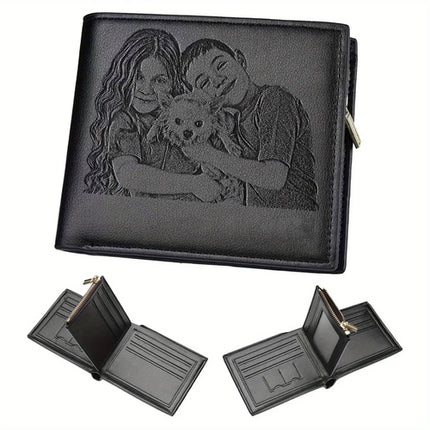 Engraved Personalized Gifts Custom Wallet for Men,Husband,Dad,Son for