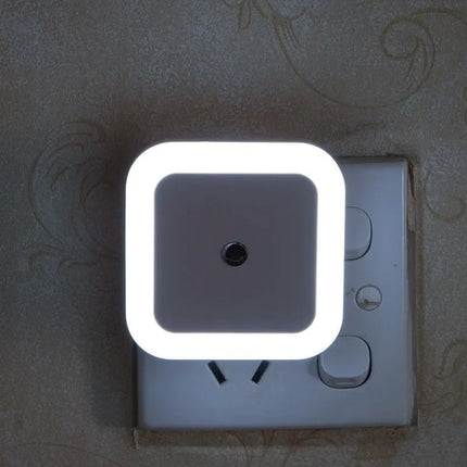 1-4pcs LED Wireless Sensor Night Light EU US Plug Mini Square Night