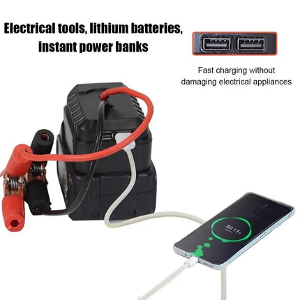 Car Lithium Battery Converter Charger Clip Auto Igniter Jump Starter