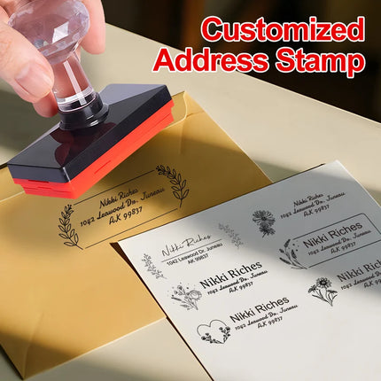 Custom Laser-Engraved Address Stamp Set - Personalized Wedding