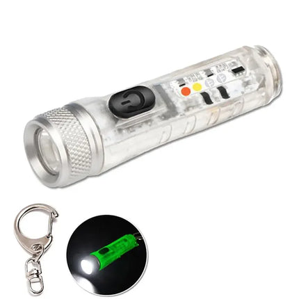 Mini Keychain Flashlight LED Rechargeable Torch Portable Magnetic USB