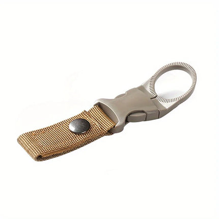 1-Pack Webbing Buckle Hook Water Bottle Clip - Durable Nylon With