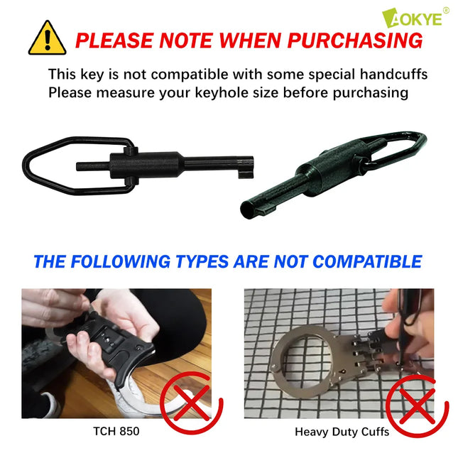 AK-03B mini handcuff key, made of high carbon steel, with key ring,