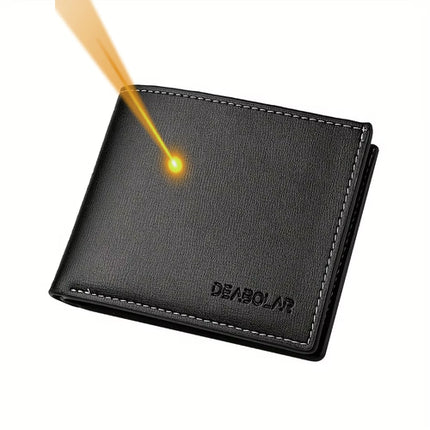 Personalized Men's Vintage Wallet - Custom Name Engraved Bifold Short