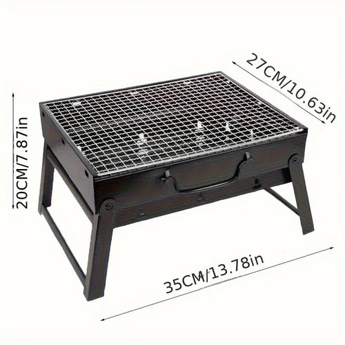 Portable BBQ Charcoal Grill Stainless Steel Small Mini BBQ Tool Kit