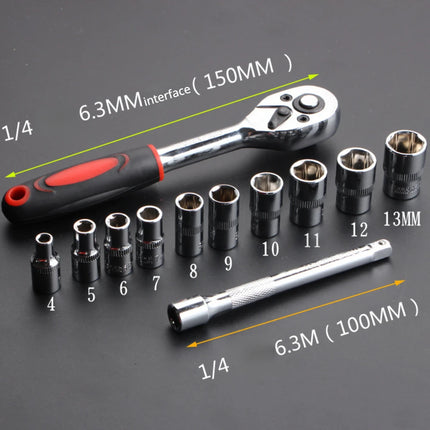 12 Pcs Set Wrench Socket Set Motorcycle Bicycle Repairing Tool