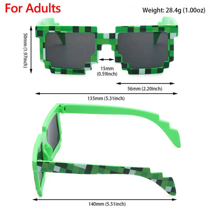 Kids and Adults Sunglasses Cosplay Action Game Peripheral Toy Square