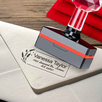 Custom Laser-Engraved Address Stamp Set - Personalized Wedding