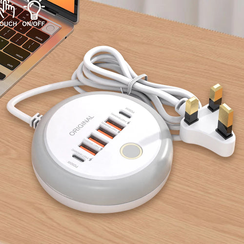 50W USB Charger Multi Ports Power Strip Socket Fast Charging Travel