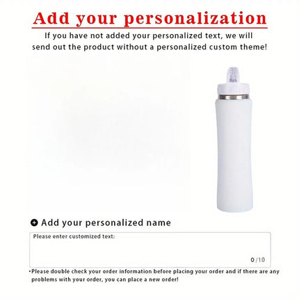 Personalized Insulated Stainless Steel Water Bottle with Straw,