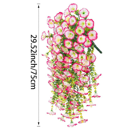 Simulation eucalyptus morning glory wall hanging artificial green