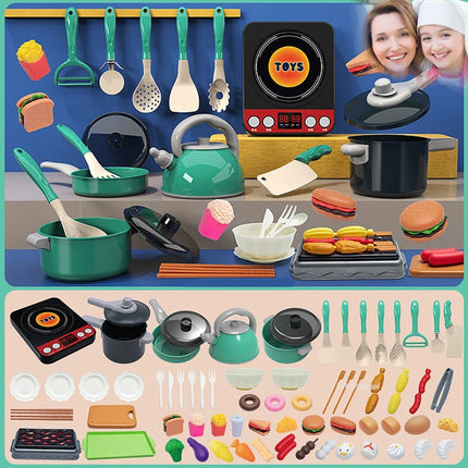 Kids Kitchen Toys Set 59/69 PCS Play Kitchen Accessories Kit with Play