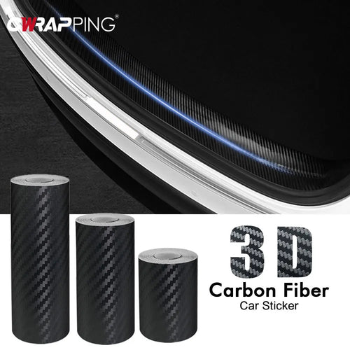 3D Carbon Fiber Car Sticker Anti-Scratch Waterproof Carbon Fiber Auto