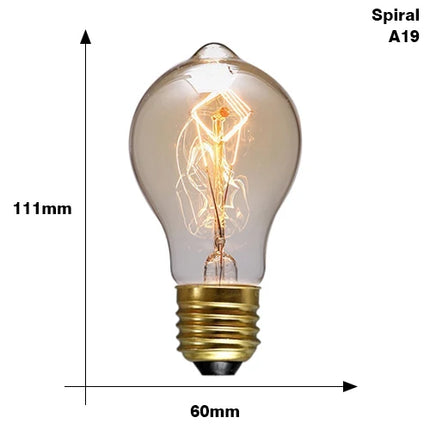 Retro Edison Bulb E27 220V 40W ST64 G80 G95 G125 Ampoule Vintage