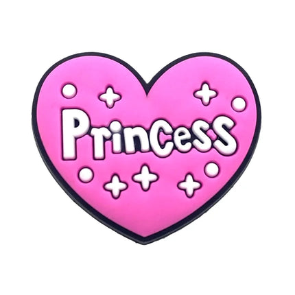 1Pcs PVC Pink Heart Shoe Charms Cute Animal Shoe Decorations Pins for