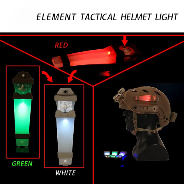 Airsoft Helmet Weapon Flashlight Tactical Helmet Light Identification