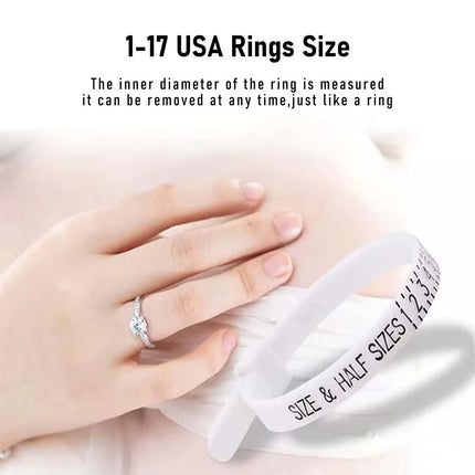 1-17 US Size Ring Sizer Measuring Set Reusable Finger Size Gauge