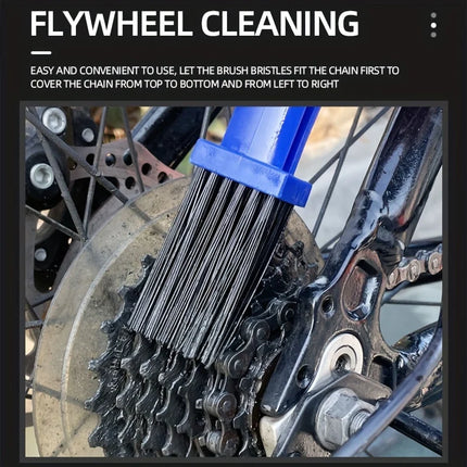 Portable Chain Cleaner Motorcycle Road Bike Chain Clean Brush Bicycle