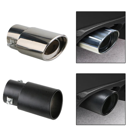 1PCS 2.5" Inlet Car Auto Exhaust Muffler Tip Pipe  Stainless Steel