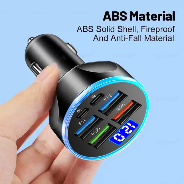 Car Charger 2-6 Ports Fast Quick Charging PD QC3.0 USB Car Phone