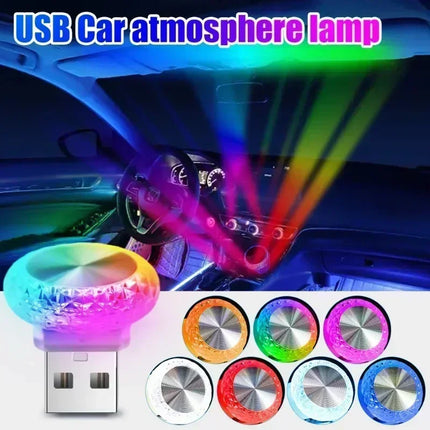 1 Pc RGB Car USB Ambient Light Mini LED Decorative Atmosphere Lamps