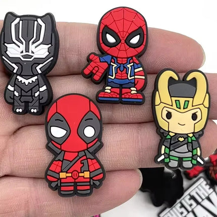 MINISO 27pcs Avenger Series Shoe Charms Set For Clogs Bogg Bag Bubble