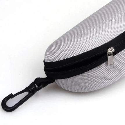 1pc Portable Sunglasses Case Protector Oxford Cloth Hard EVA Zippered