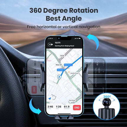 Car Phone Holder Mount,TOPK Upgrade Auto Locking Universal Phone Stand