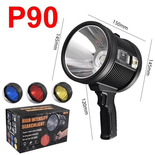 Rechargeable Spotlight, 1000,000 Lumens Handheld Hunting Flashlight